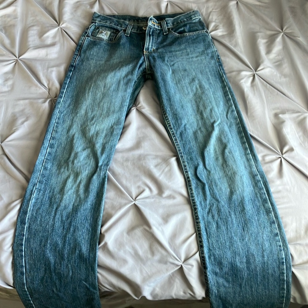 Men’s cinch jeans (lightly worn by woman)